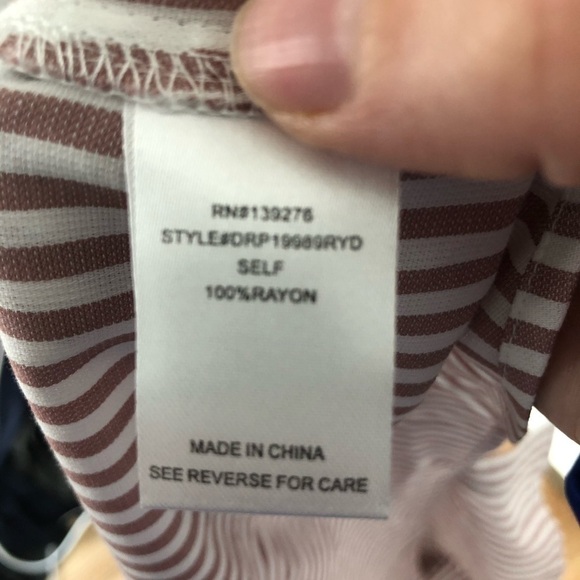 Daniel Rainn Striped Ruffle Button Down Blouse NWT 3X Pink - Picture 6 of 8